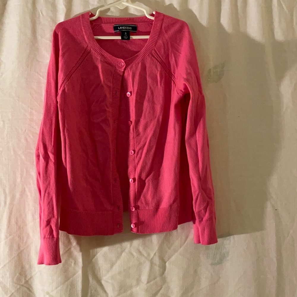 Lands End girls cardigan size small.